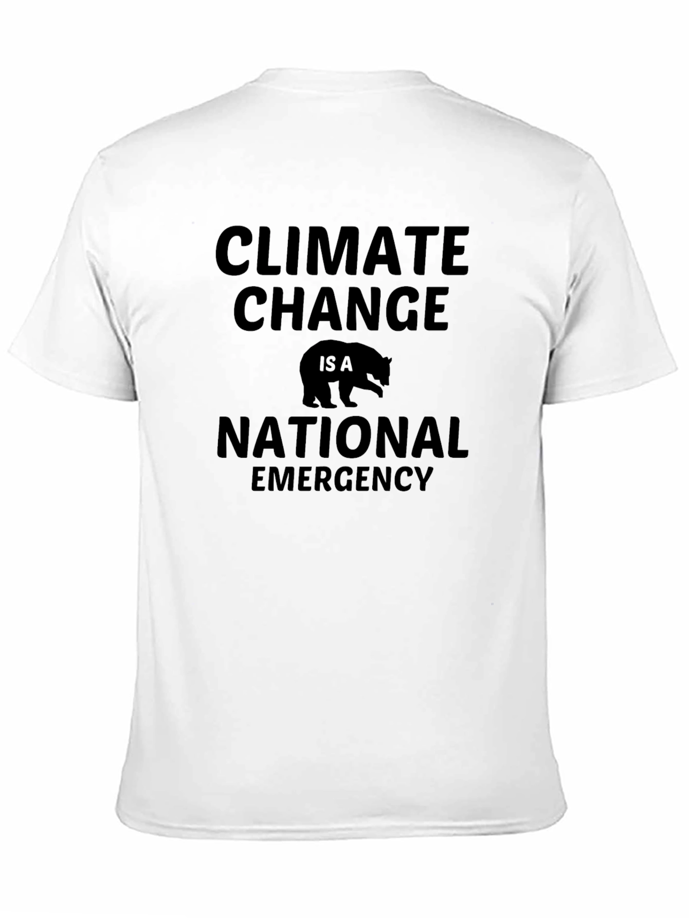 Black Climate Change Bear Graphic Tee - National Emergency Shirt view 11
