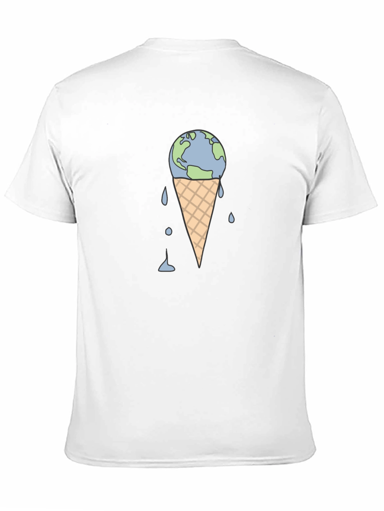 Black Earth Ice Cream Cone Graphic T-Shirt view 11