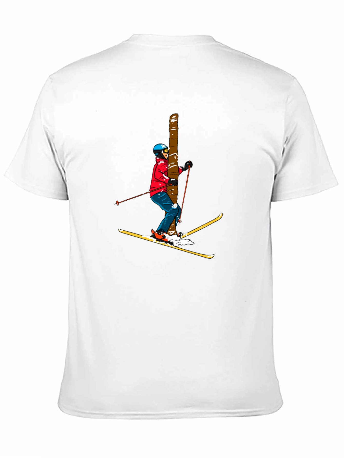 Black Skier Graphic Tee - Black Cotton T-Shirt view 11