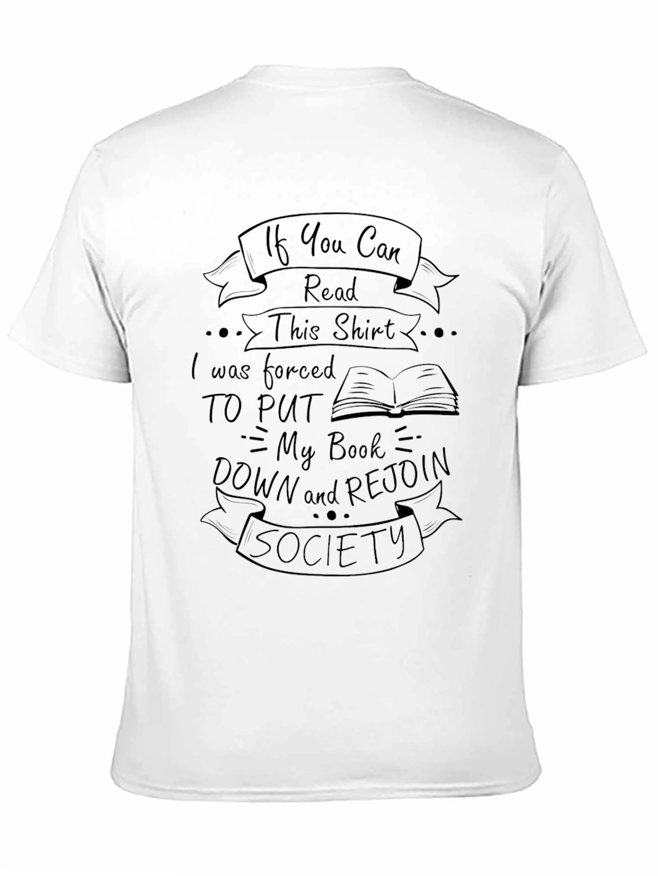 Black Funny Book Lover T-Shirt - If You Can Read This Society view 11