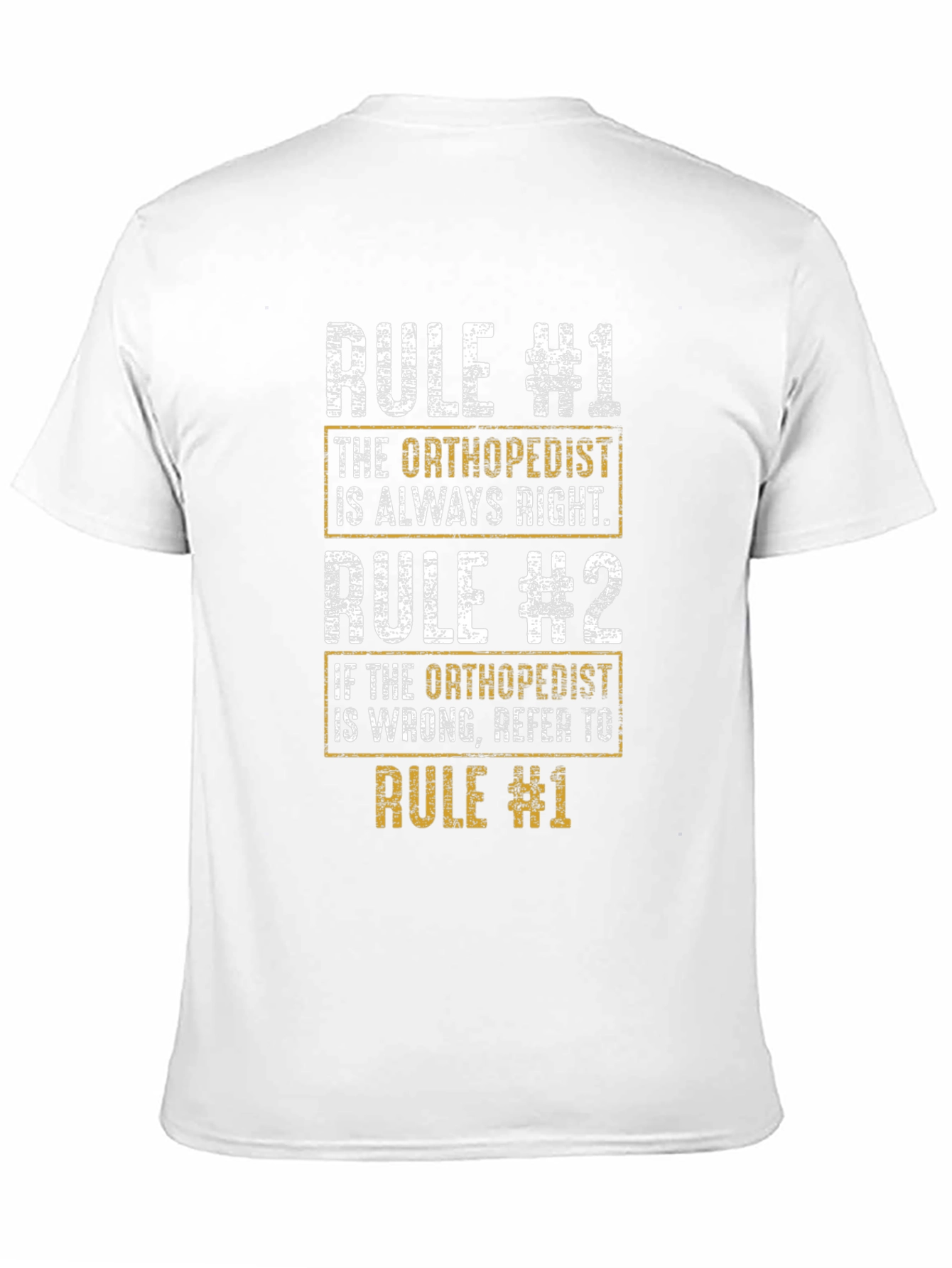 Black Orthopedist Rules T-Shirt - Funny Doctor Gift view 11