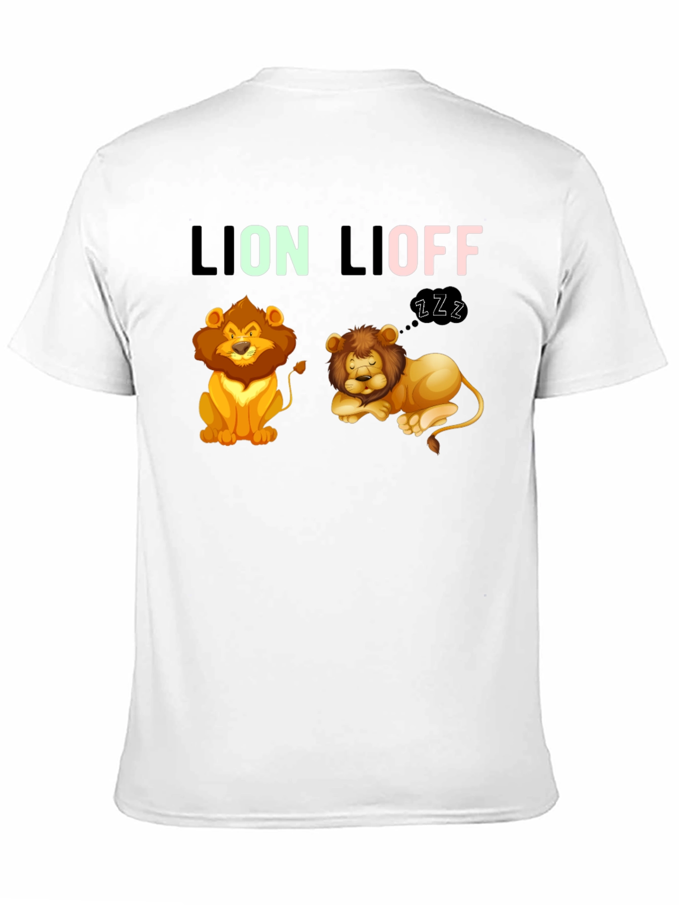 Black Lion Lioff T-Shirt - Funny Graphic Tee view 11