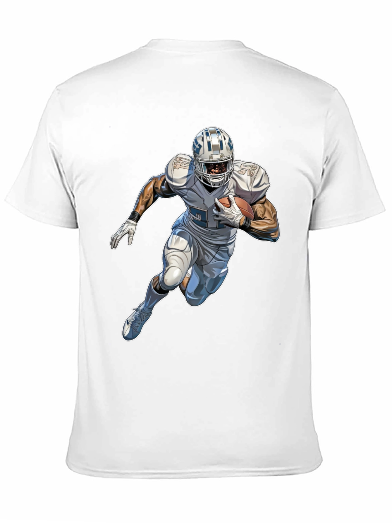 Black Football Player Graphic Black T-Shirt view 11