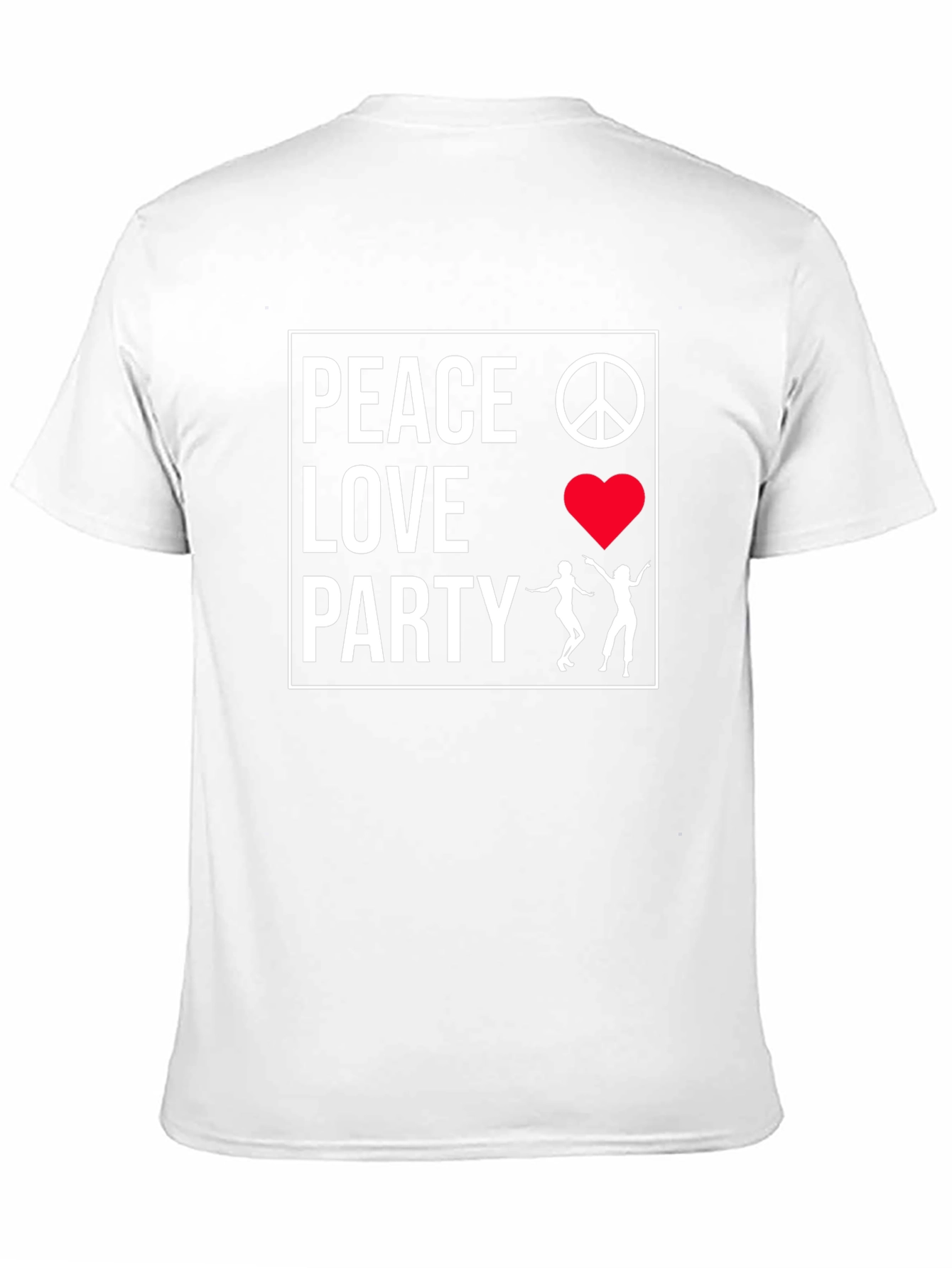 Black Peace Love Party Graphic Tee - Black view 11