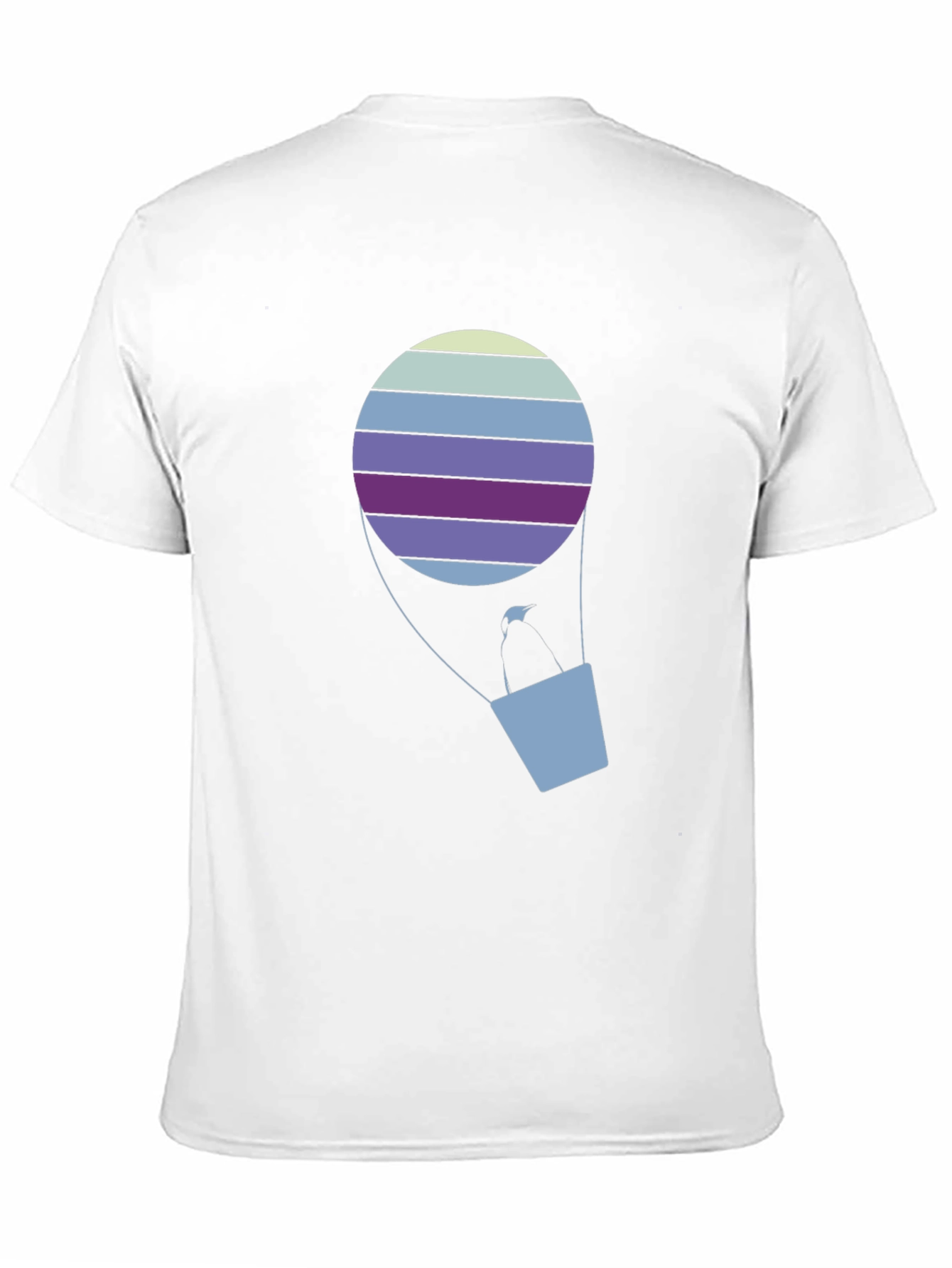 Black Striped Hot Air Balloon Graphic Tee view 11