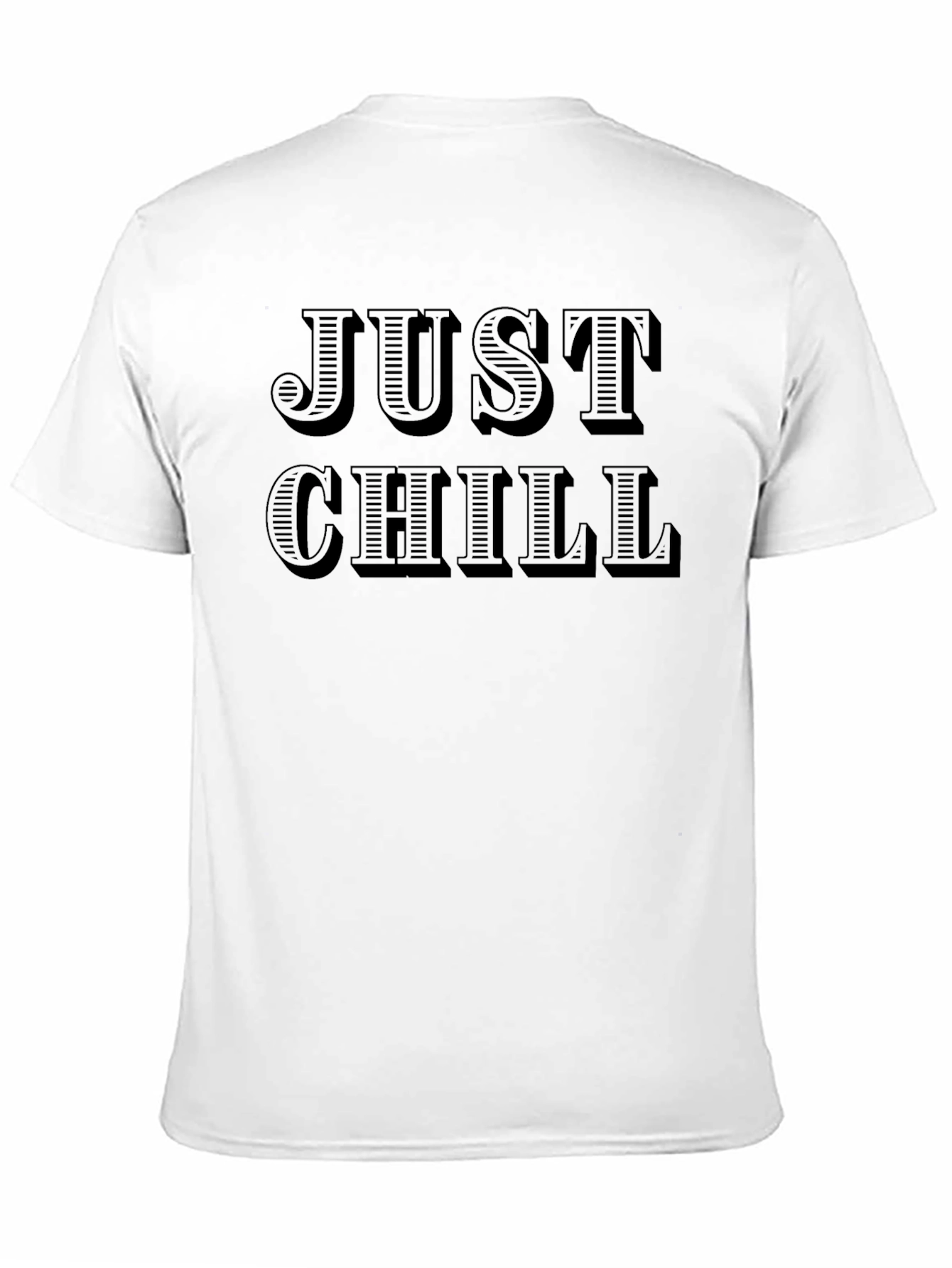 Black Just Chill Black Graphic T-Shirt view 11