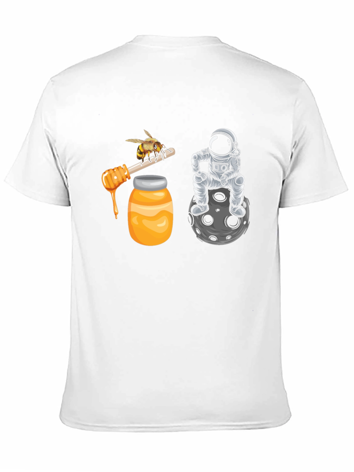 Black Astronaut Bee & Honey T-Shirt view 11