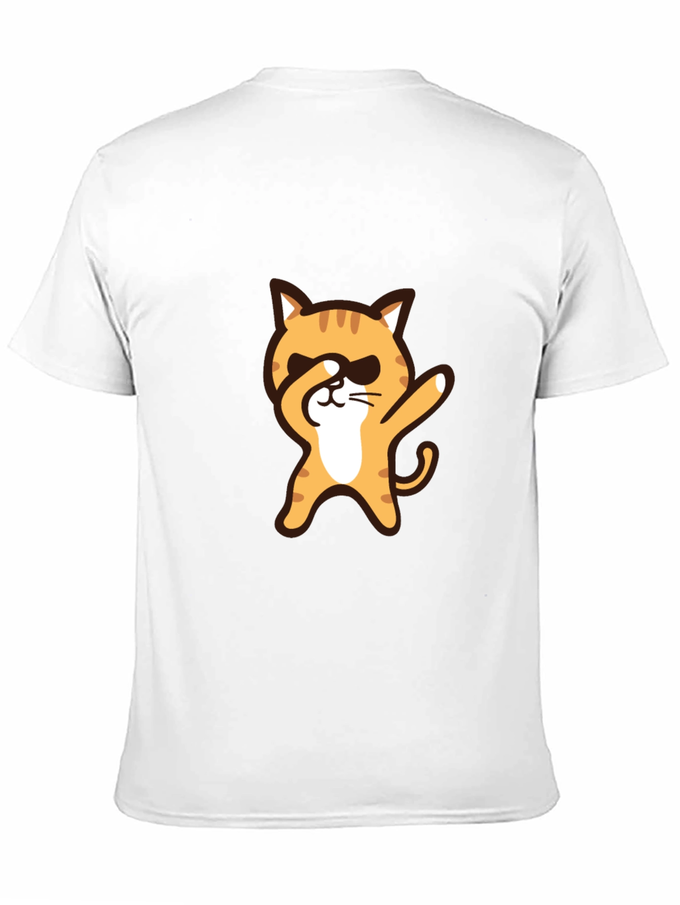 Black Dabbing Cat Graphic Tee - Cool & Casual view 11