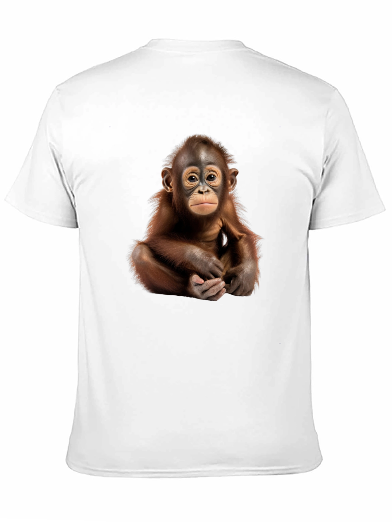 Black Orangutan Graphic Tee - Black Crew Neck T-Shirt view 11