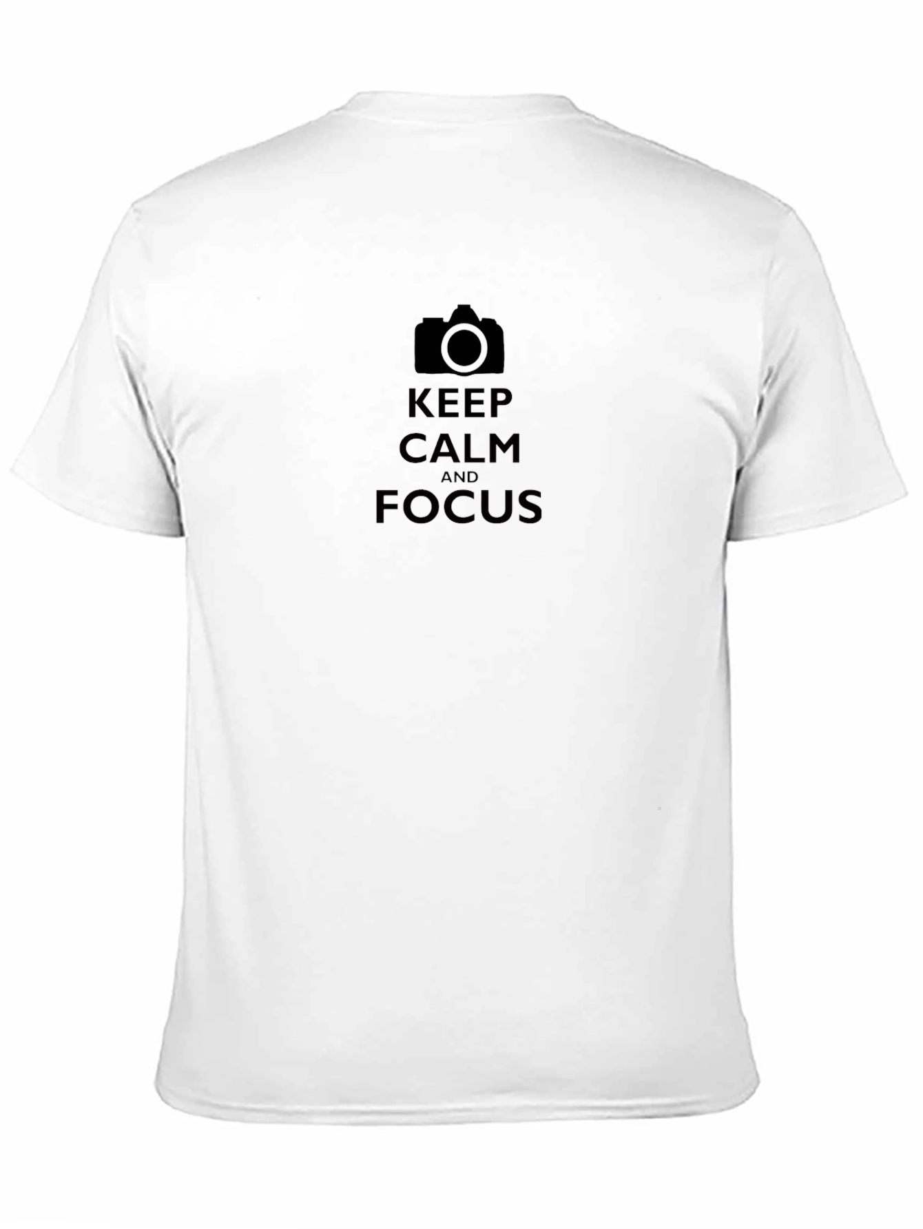 Black Keep Calm and Focus Black Cotton T-Shirt view 11