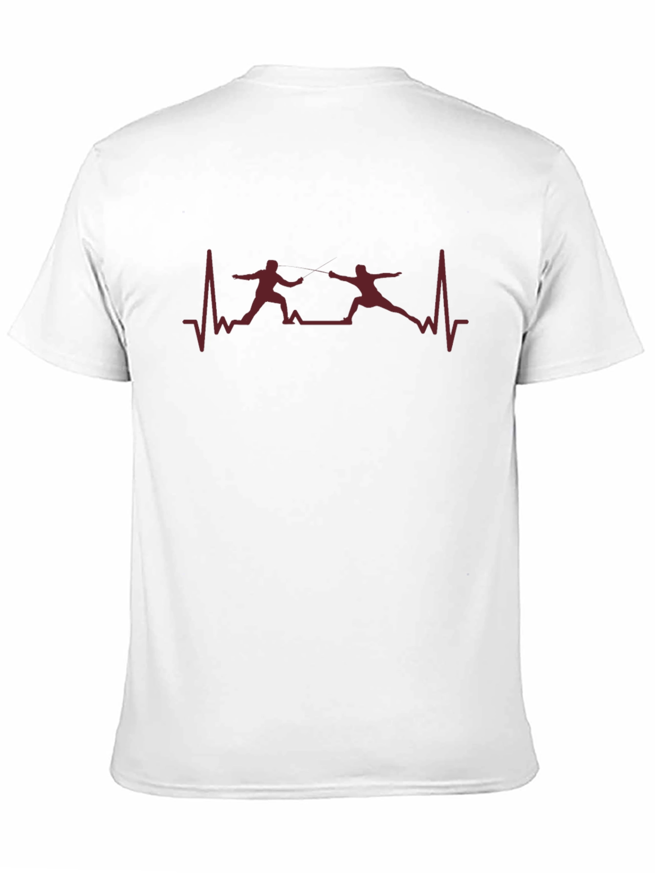 Black Fencing Heartbeat T-Shirt - Black view 11
