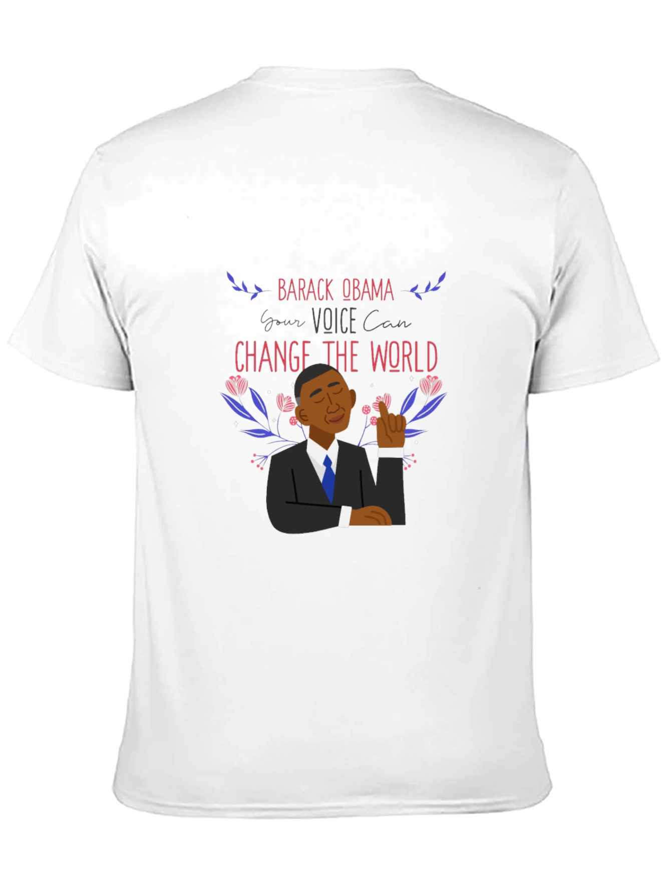 Black Barack Obama Change The World Graphic T-Shirt view 11