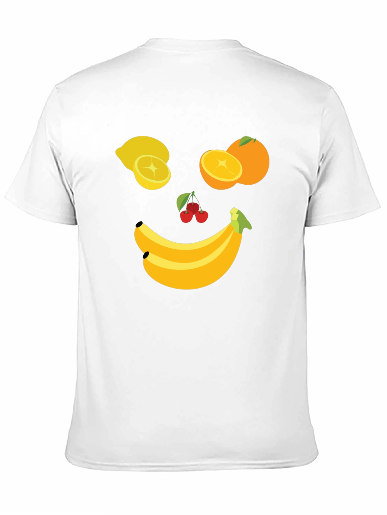 Black Fruit Face Graphic Tee - Black Cotton T-Shirt view 11