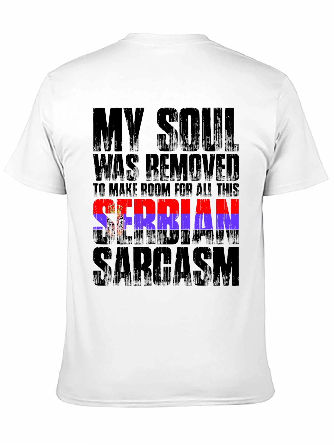 Black Serbian Sarcasm Graphic T-Shirt view 11