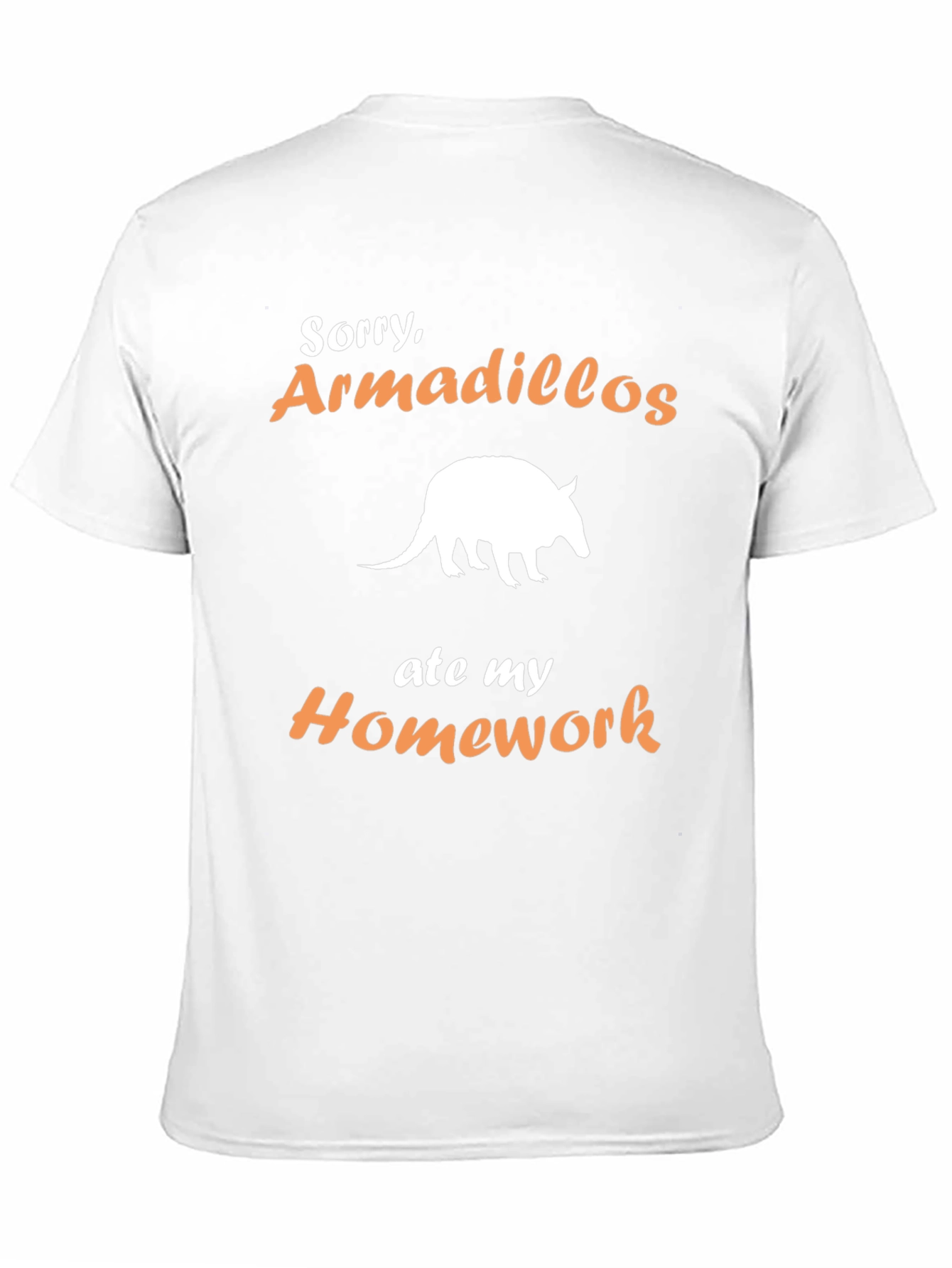 Black Armadillo Homework T-Shirt - Funny Animal Tee view 11