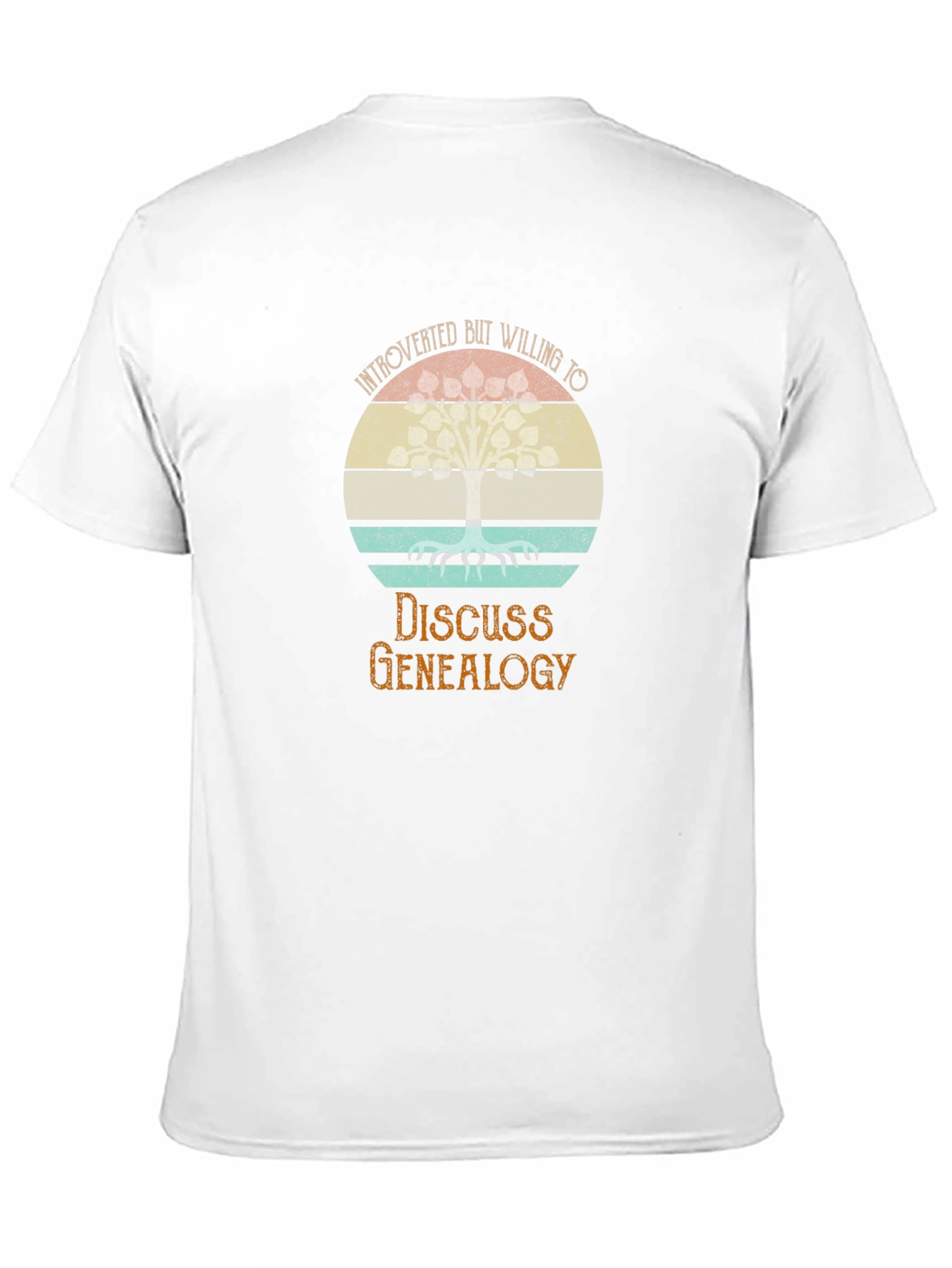 Black Introverted Genealogy T-Shirt - Family Tree Design view 11