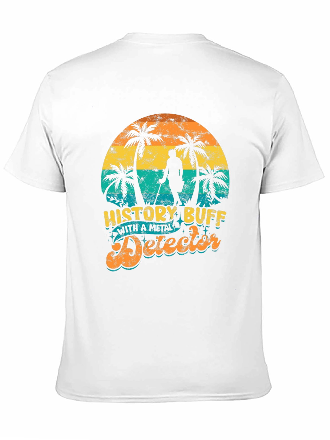 Black History Buff Metal Detector Black T-Shirt view 11