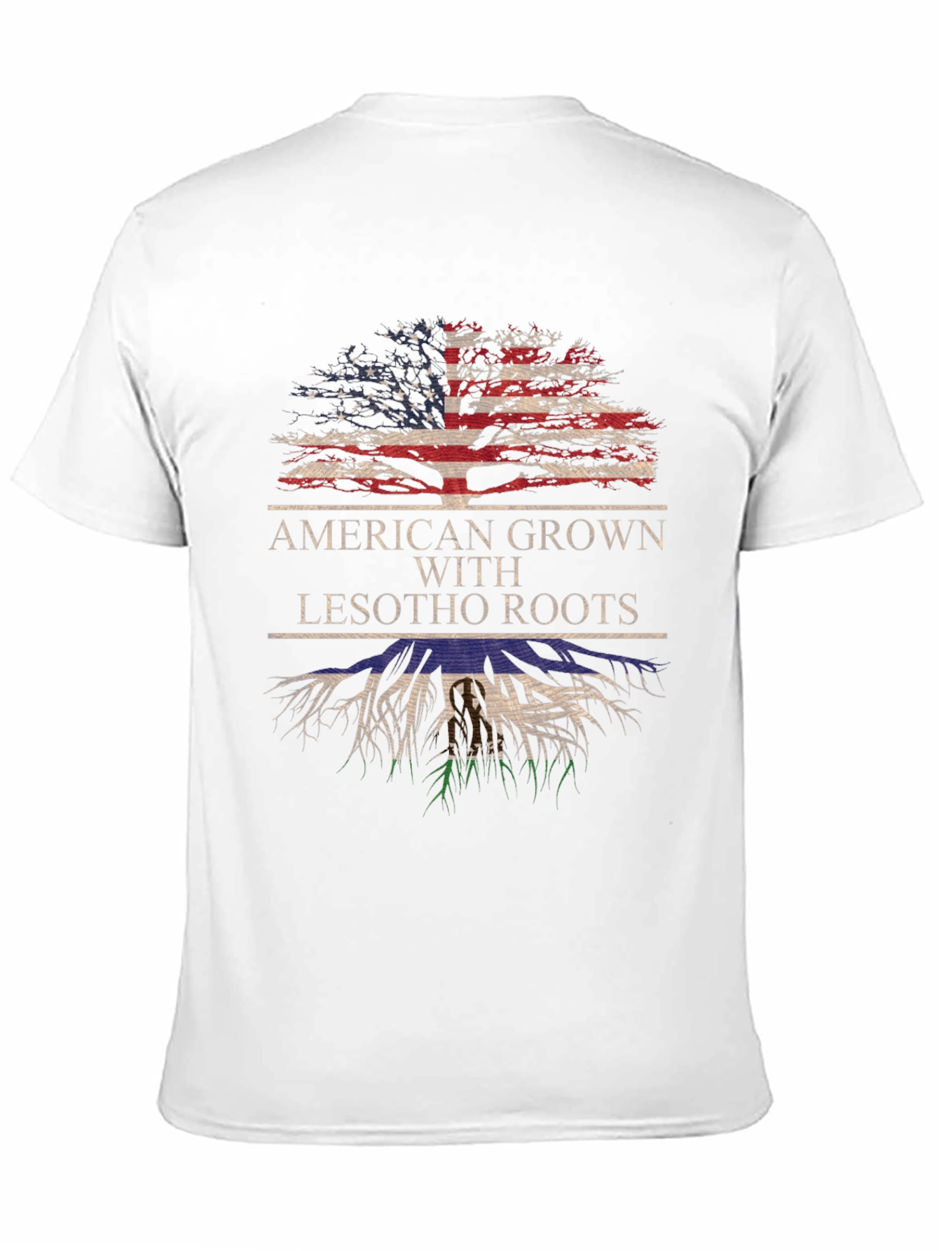 American Grown with Lesotho Roots T-Shirt - 11