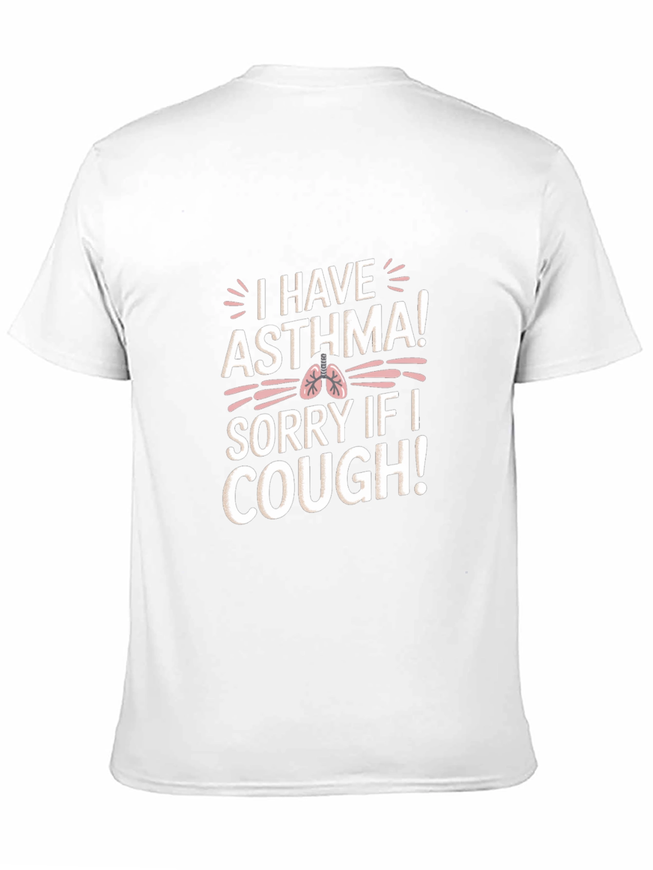Black Asthma Awareness T-Shirt - Sorry If I Cough view 11