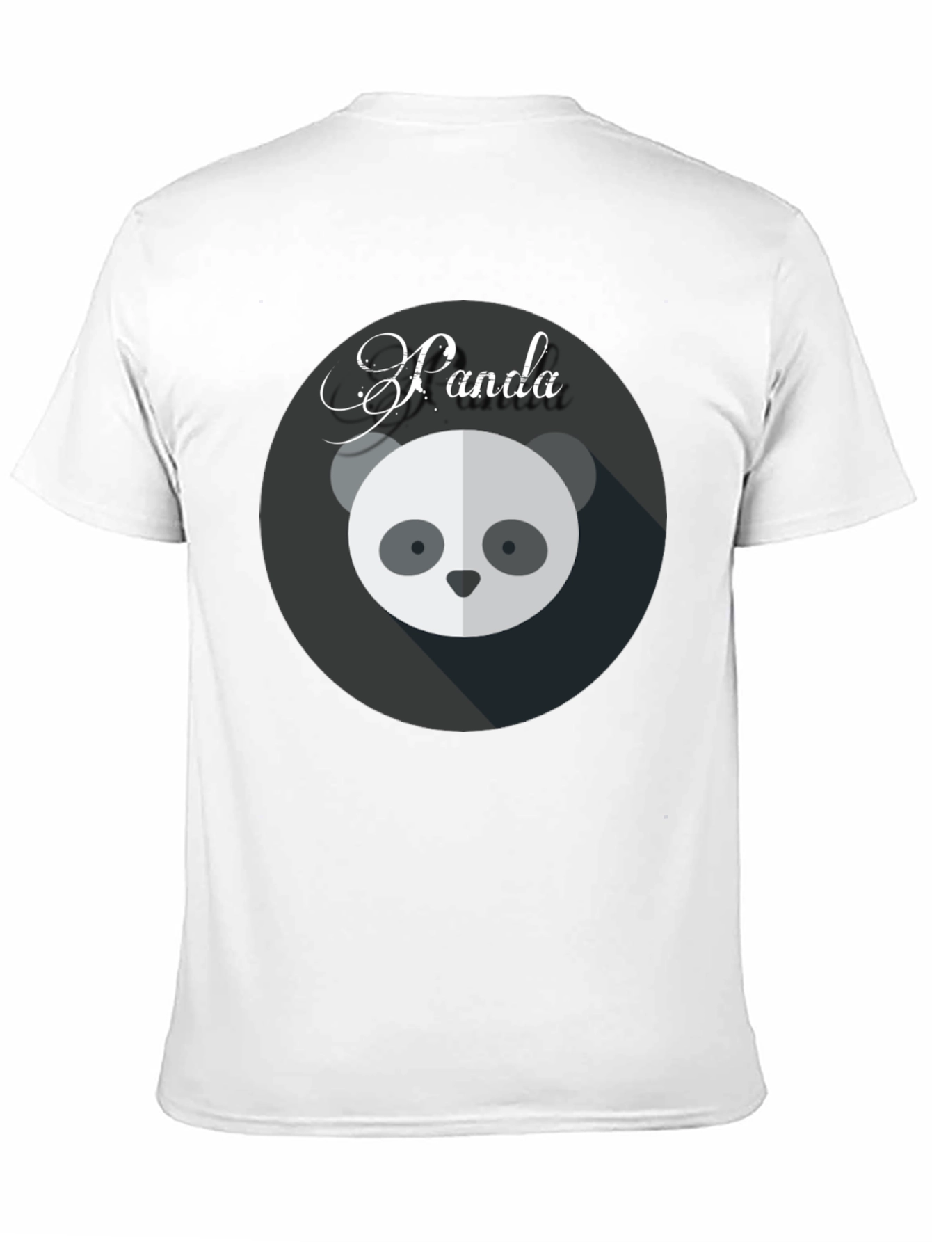 Black Cute Panda Graphic Black T-Shirt view 11