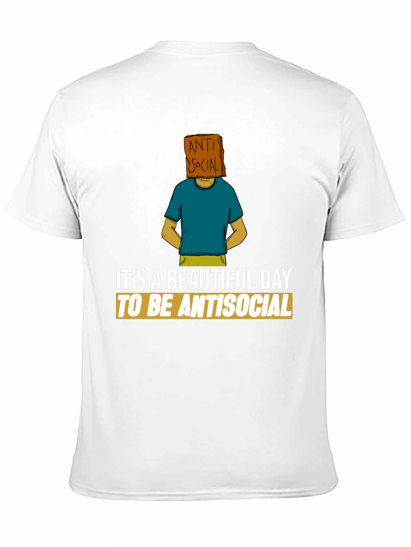 Black Antisocial T-Shirt - Funny Graphic Tee view 11