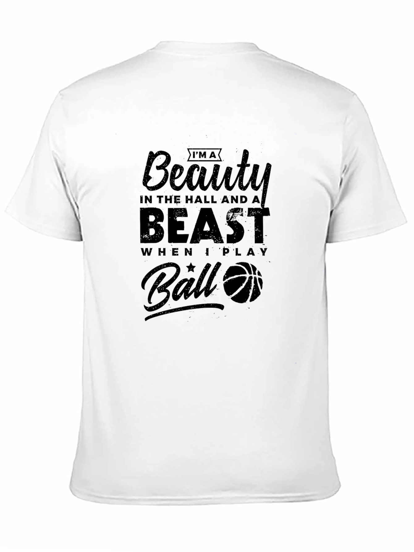 Black Beauty and Beast Basketball T-Shirt view 11