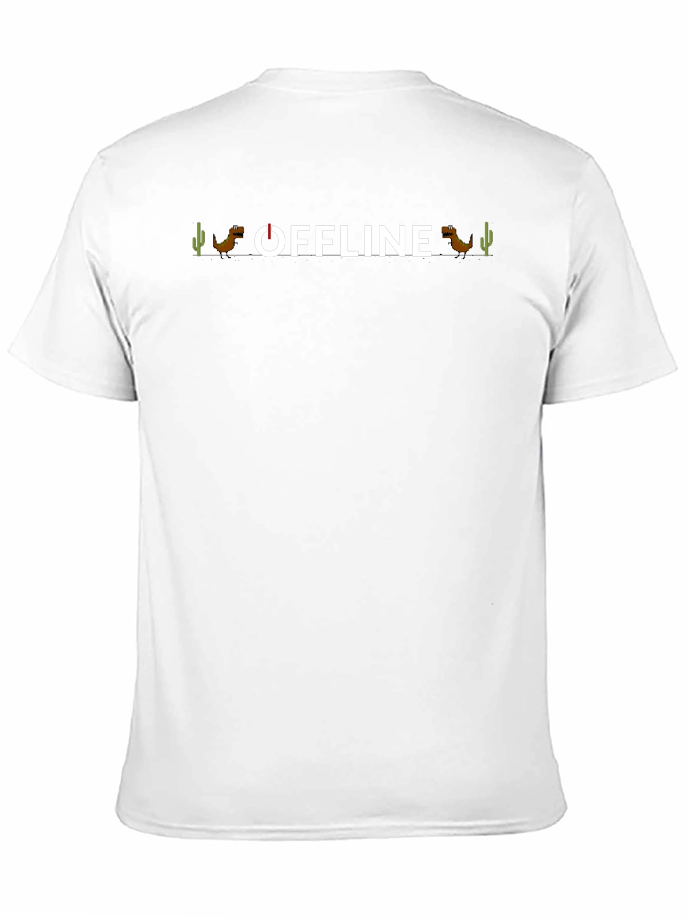 Black Offline Mode T-Shirt: Desert Dinosaur Graphic Tee view 11
