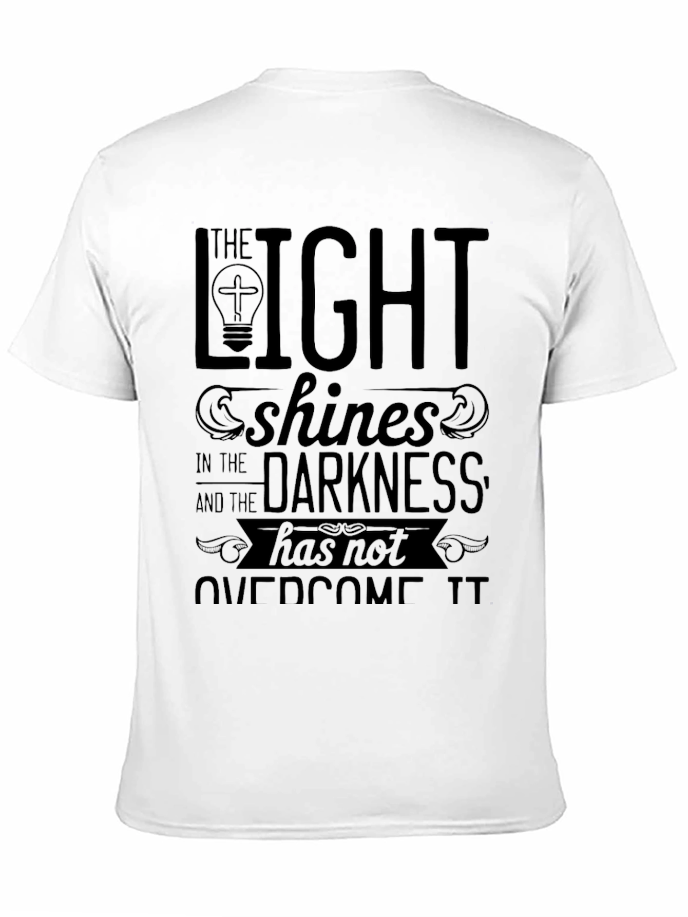 Black The Light Graphic Tee - Religious Inspired Black T-Shirt view 11