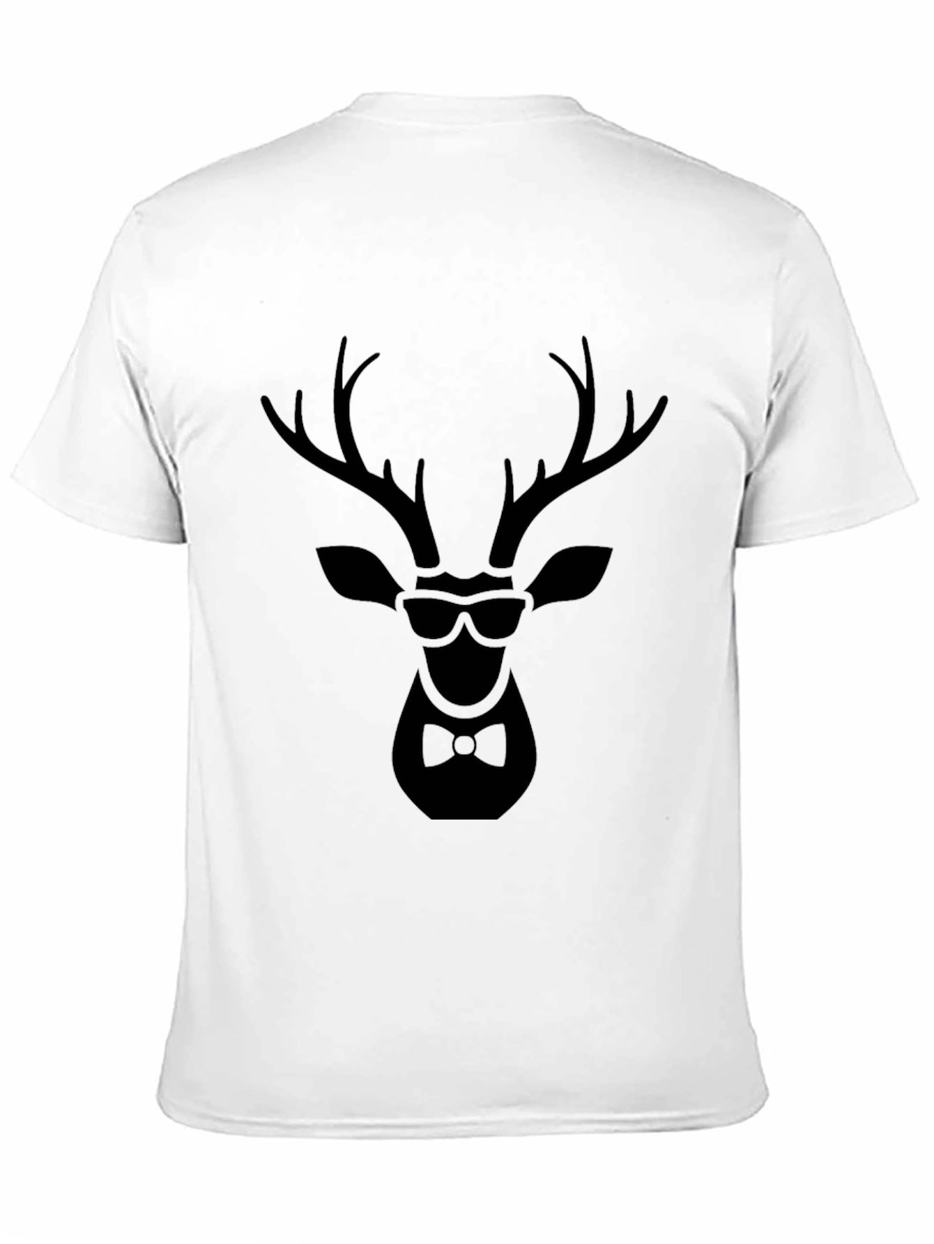 Black Cool Deer Graphic Tee - Stylish Animal Print T-Shirt view 11