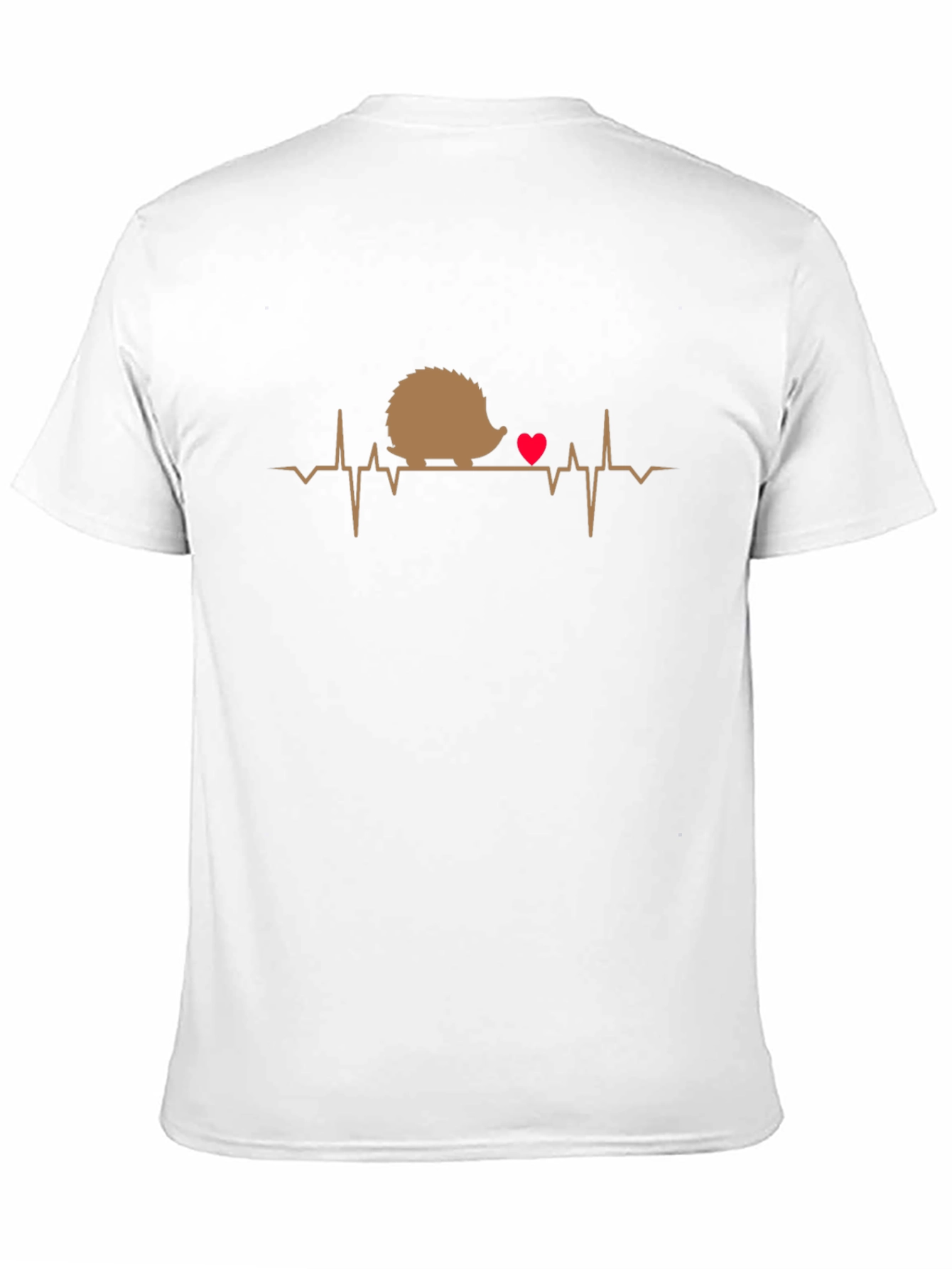 Black Hedgehog Heartbeat Graphic T-Shirt view 11