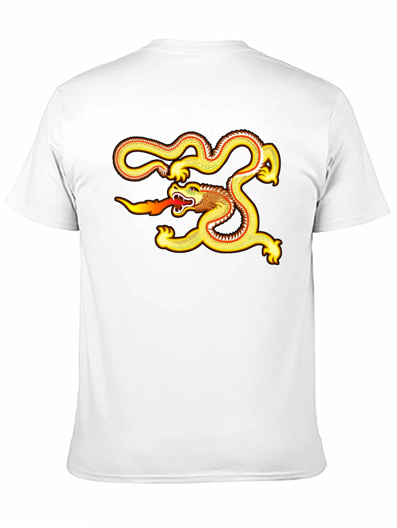 Black Golden Dragon Graphic Tee - Black Cotton Comfort view 11