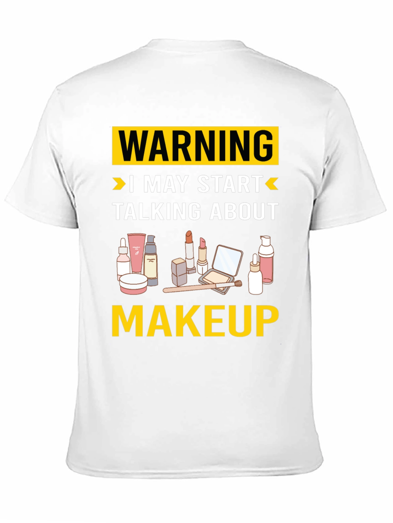 Black Warning Makeup T-Shirt view 11
