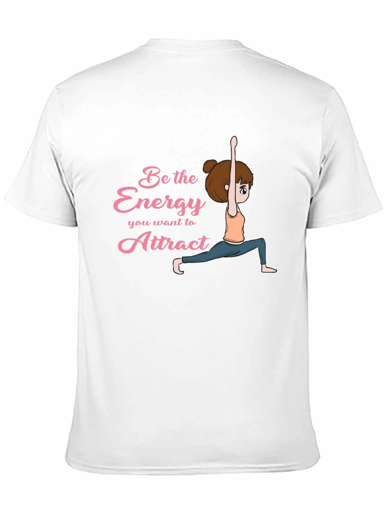 Black Yoga Energy Black T-Shirt: Be the Energy You Want to Attract view 11