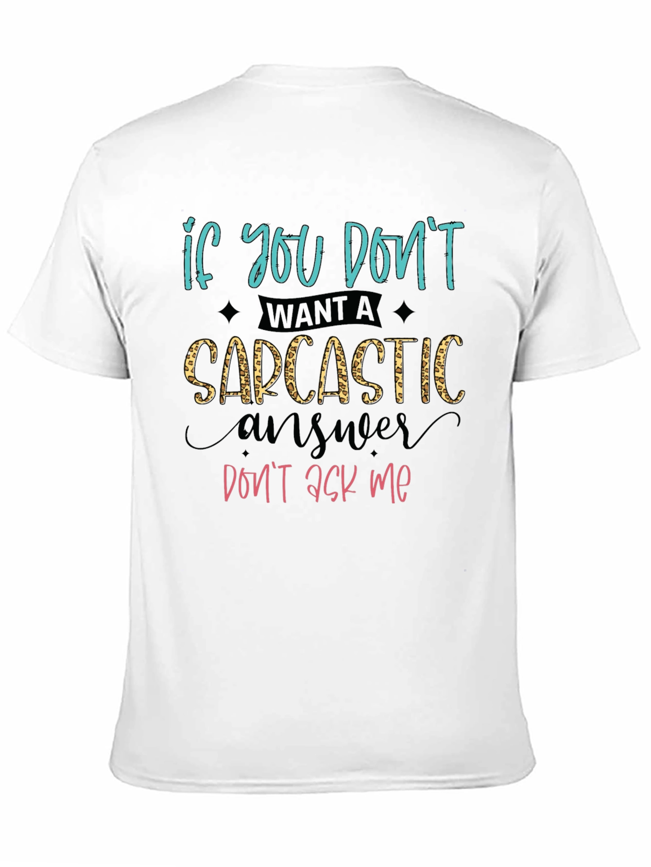 Black Sarcastic Answer Graphic T-Shirt view 11