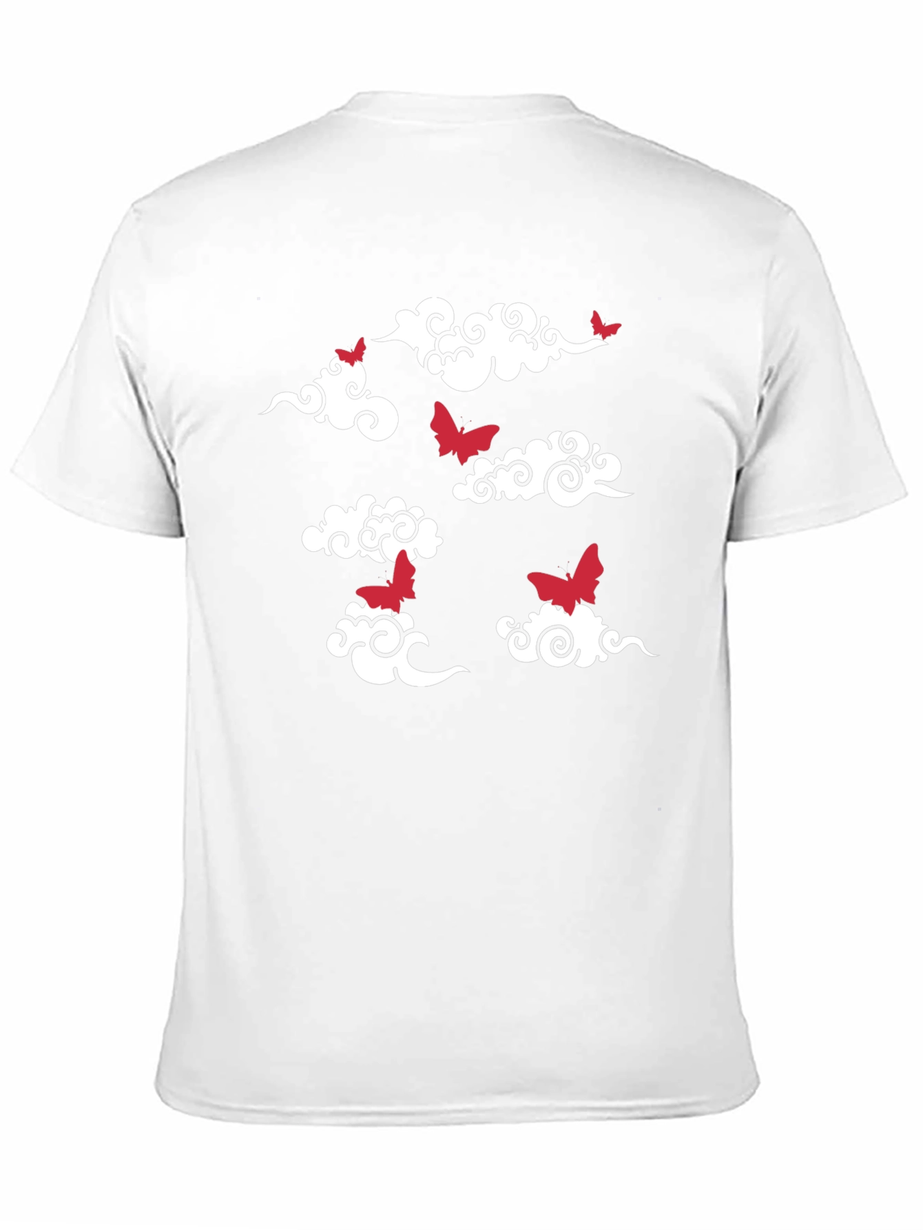Black Bats & Clouds Graphic T-Shirt view 11