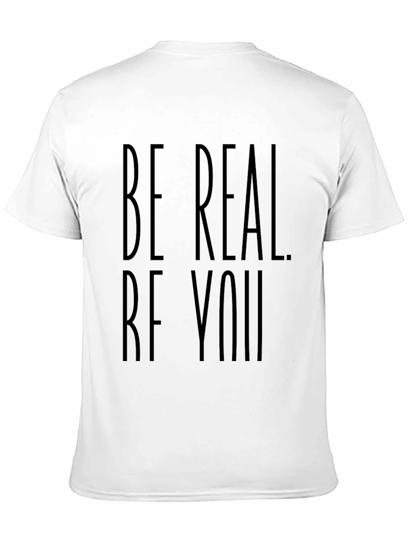 Black Be Real Be You Black Graphic Tee view 11