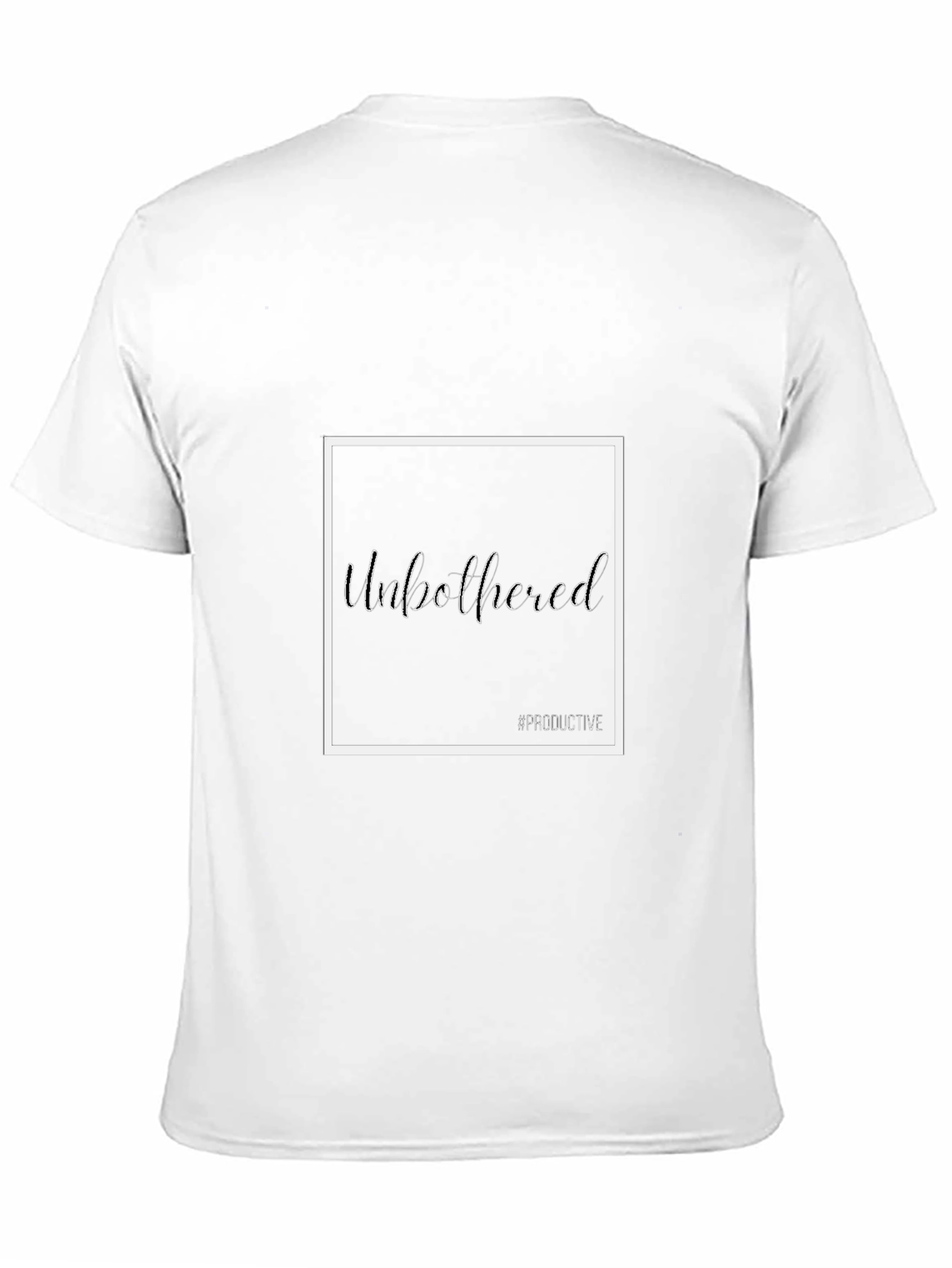 Black Unbothered Men's Black Graphic Tee view 11