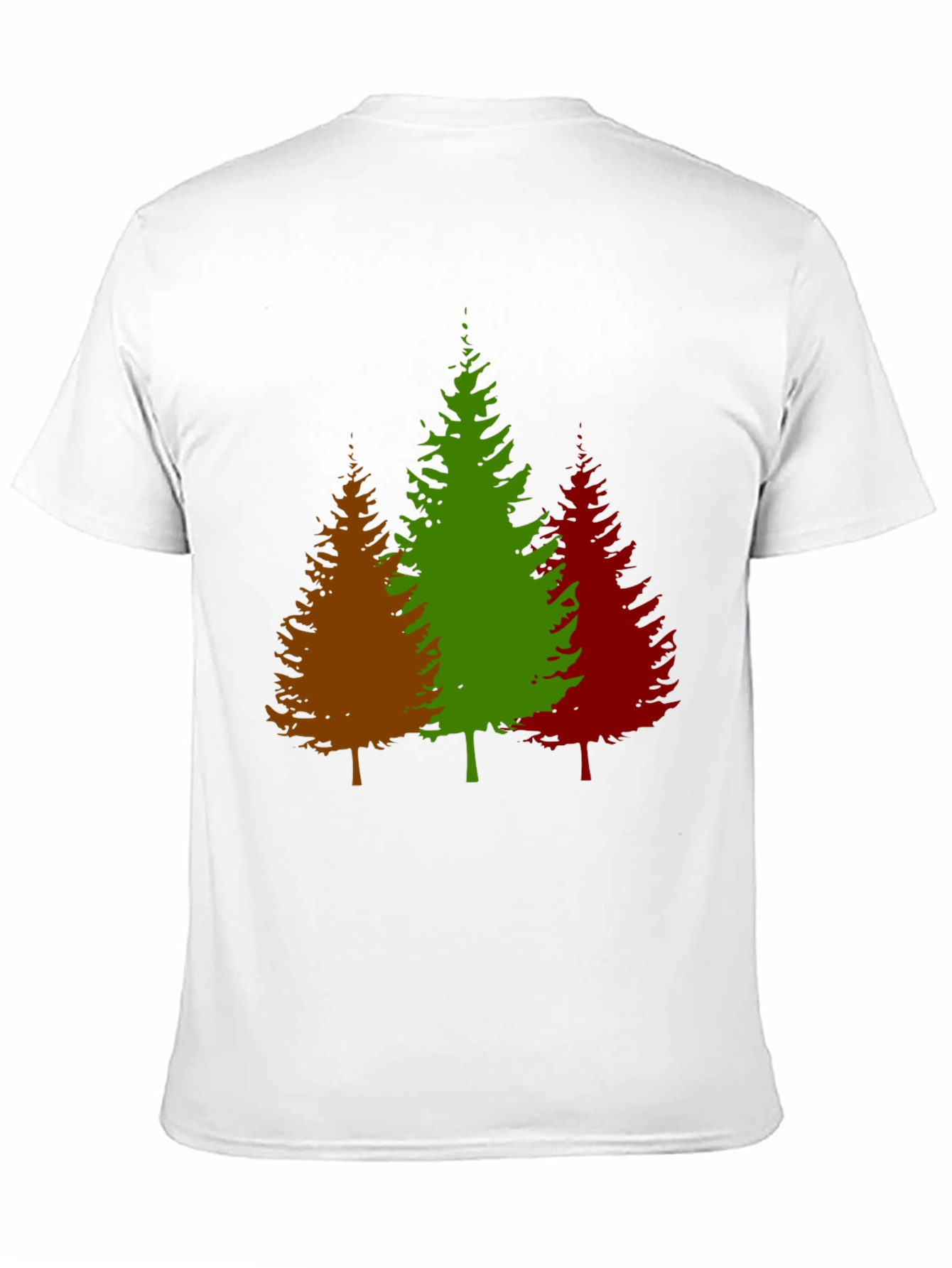 Black Colorful Evergreen Tree Graphic T-Shirt view 11