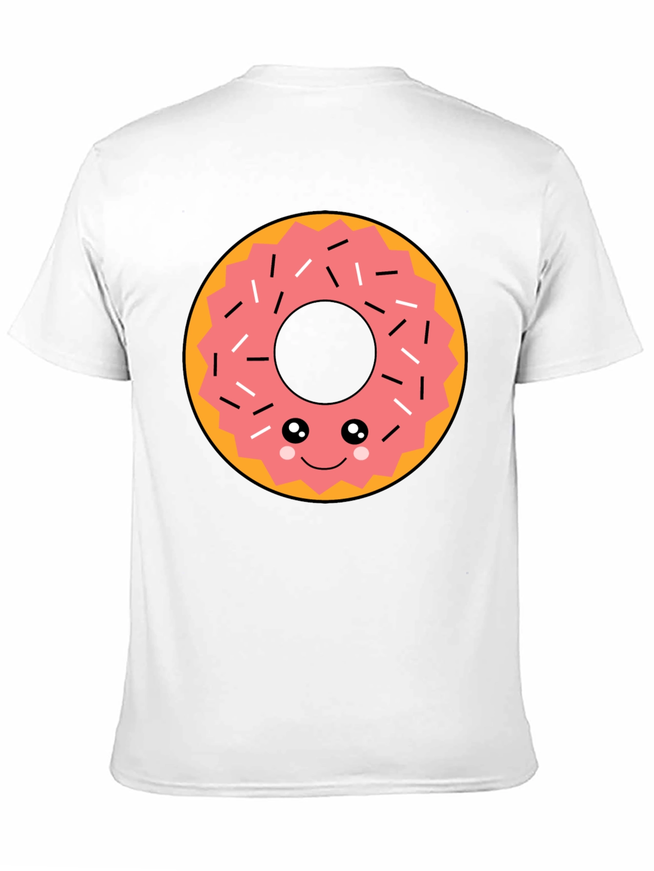 Black Kawaii Donut Graphic Tee - Funny Food T-Shirt view 11