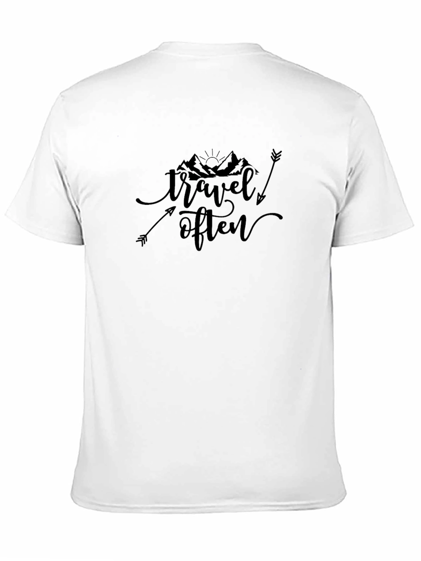 Black Travel Often Black T-Shirt view 11
