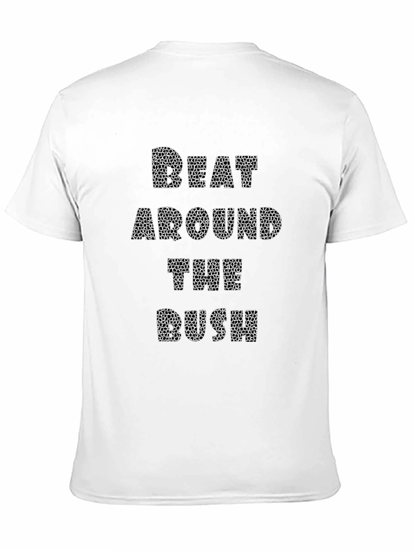 Black Beat Around the Bush Men's Black T-Shirt view 11