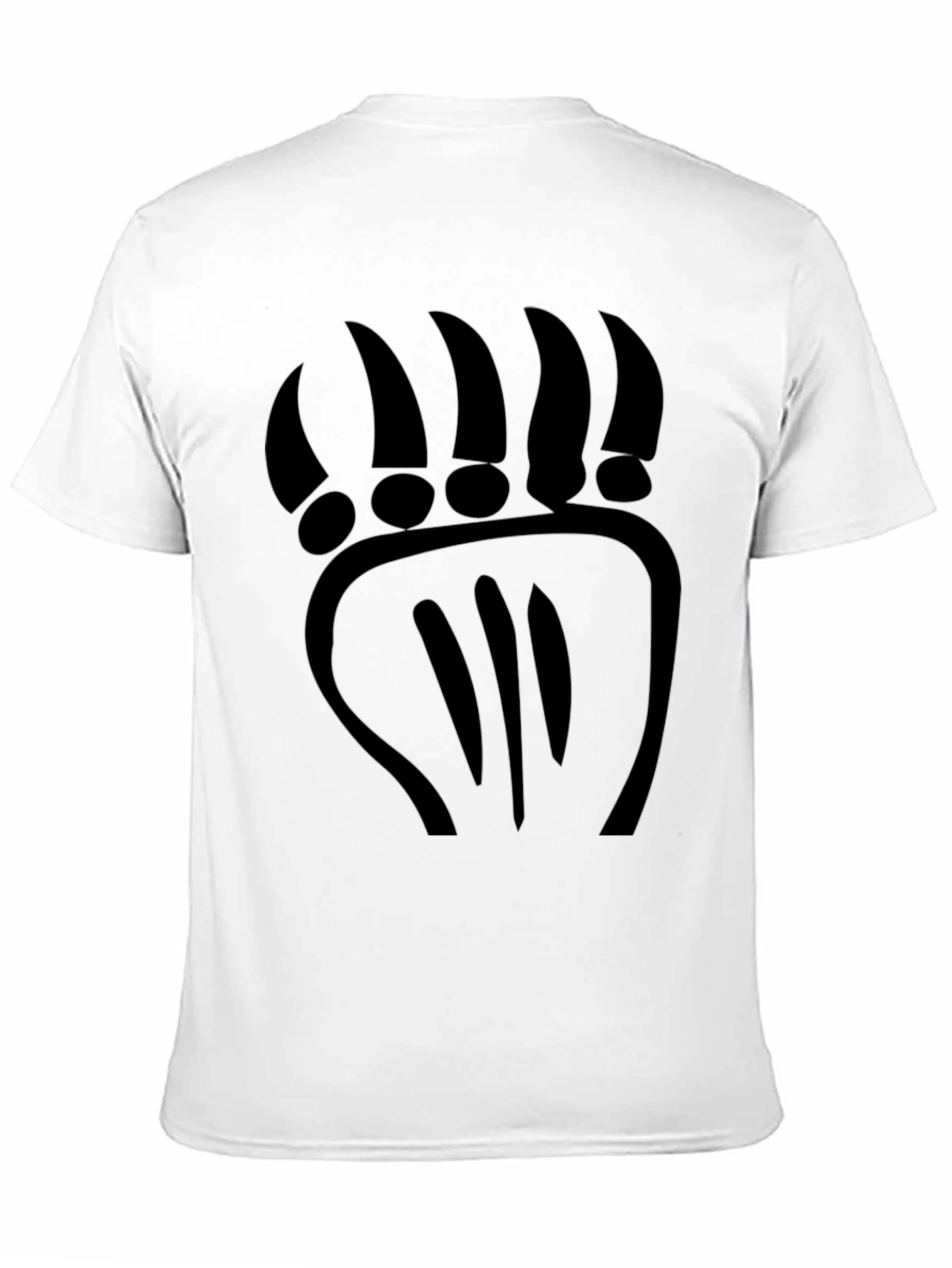 Black Black Bear Paw Print T-Shirt - Casual Comfort view 11