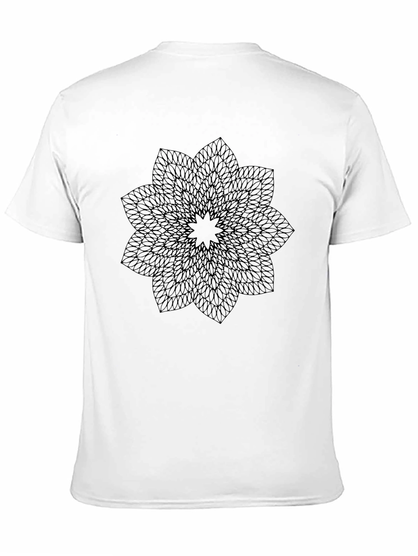 Black Geometric Mandala Graphic Print Tee view 11
