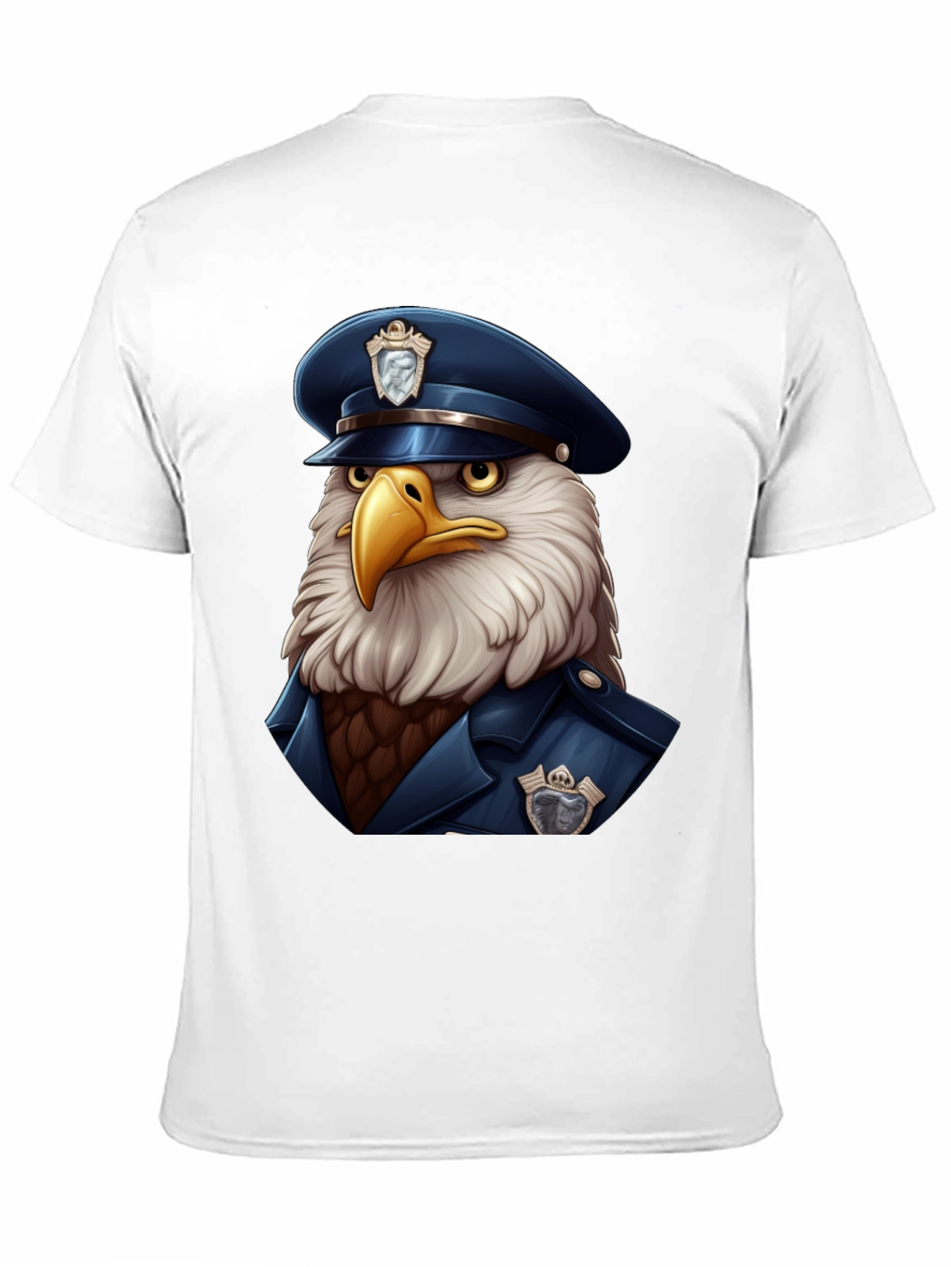 Black Eagle Police Cartoon T-Shirt view 11