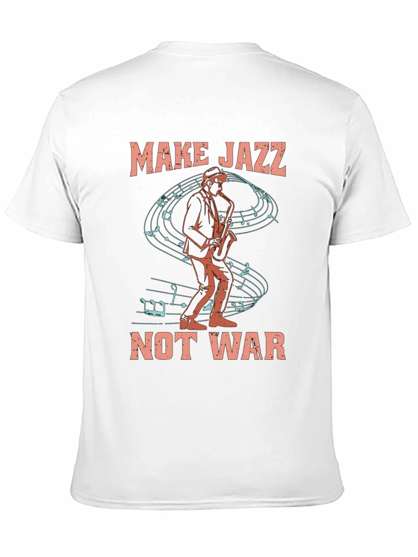 Black Make Jazz Not War T-Shirt view 11
