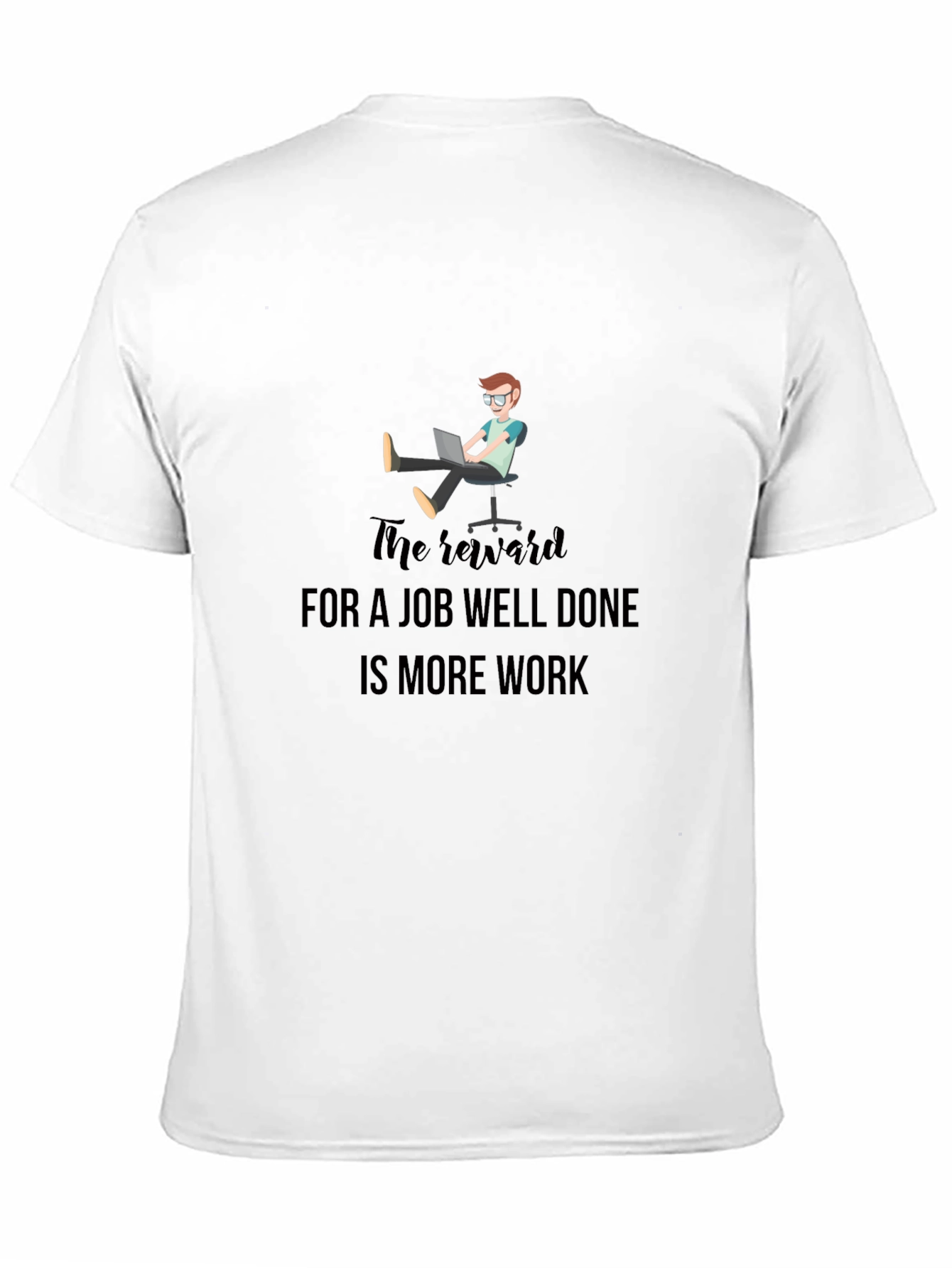 Black The Reward is More Work Graphic Tee view 11