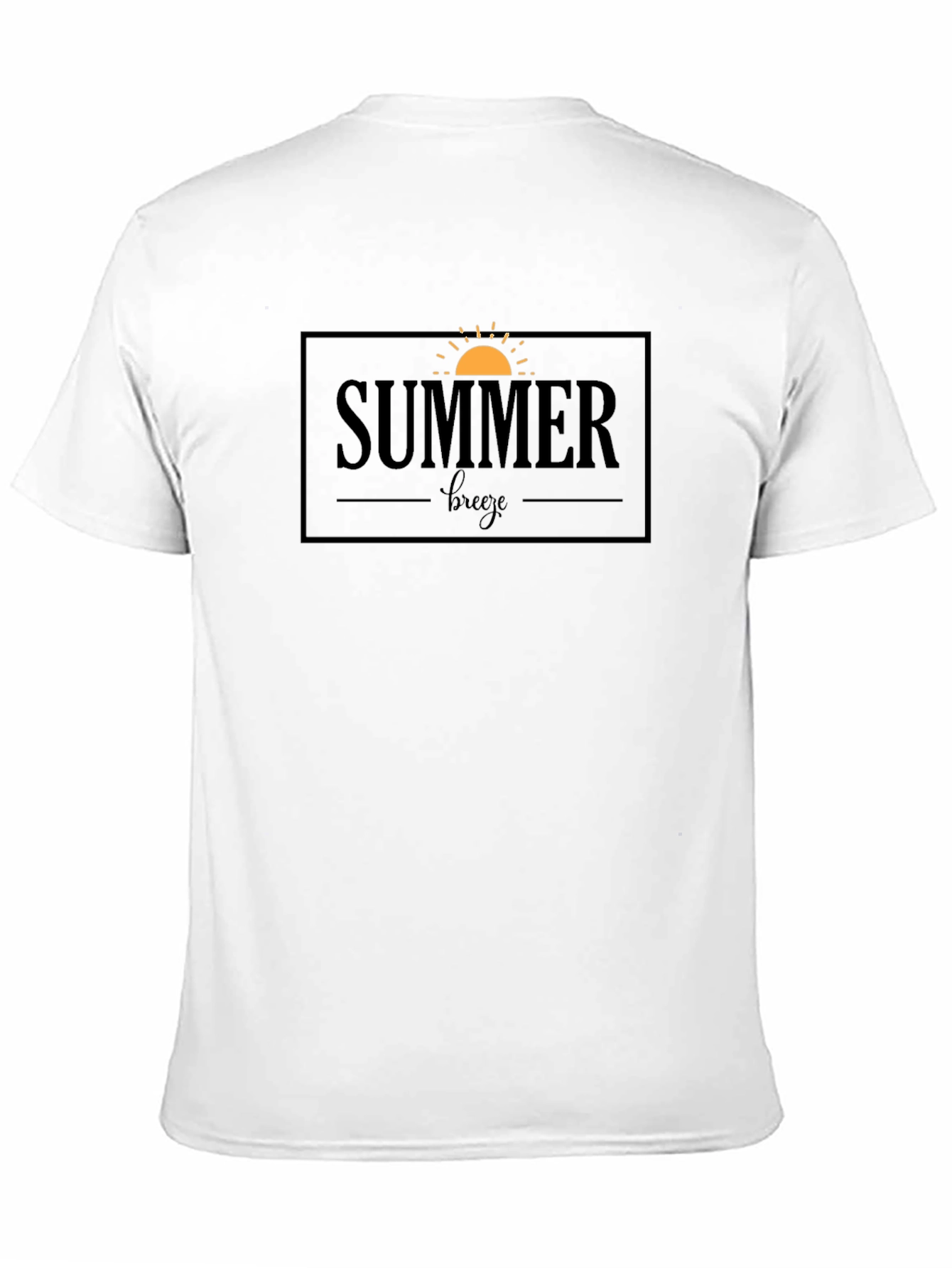 Black Summer Breeze Graphic Tee - Black Cotton Casual Shirt view 11