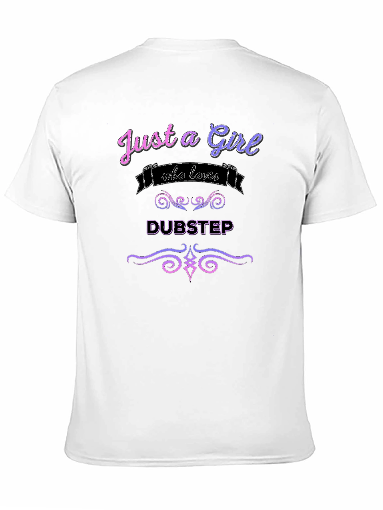 Black Just a Girl Who Loves Dubstep Graphic Tee view 11