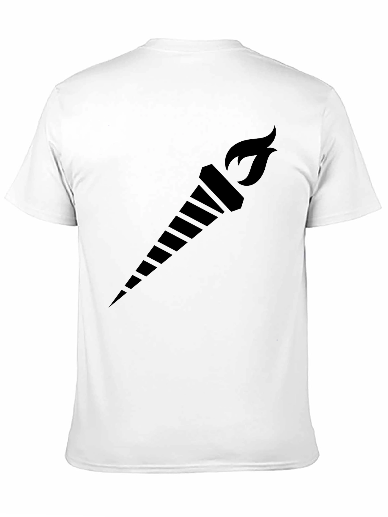 Black Torch Graphic Tee - Bold Black Design view 11