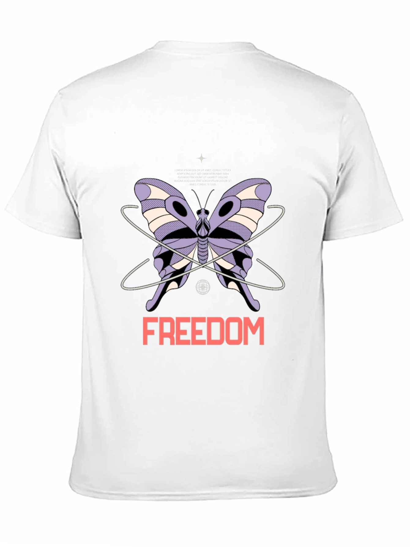 Black Butterfly Freedom Graphic Tee - Unisex view 11